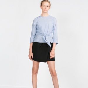 Zara stretch poplin shirt.